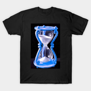 Sand timer hourglass - blue T-Shirt